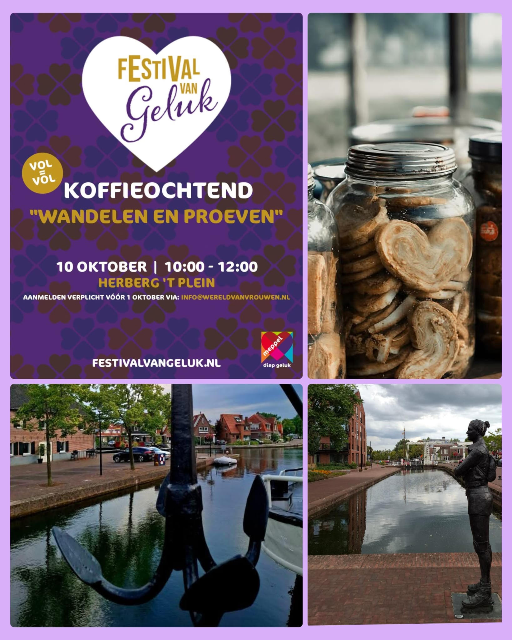 collage wandelen en proeven